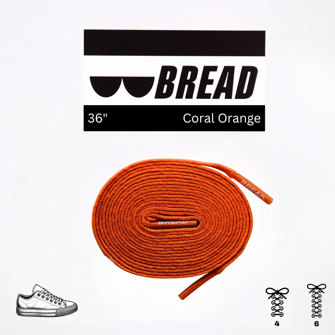 BREAD Laces 'Coral Orange'