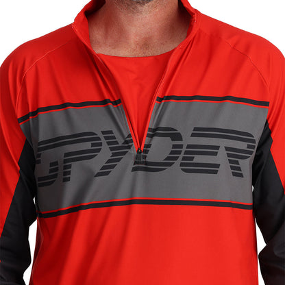 Size L Spyder Paramount Half Zip T-Neck  - Volcano