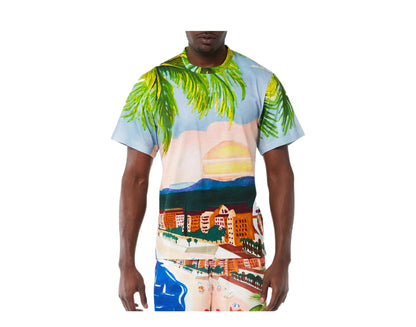 Size M Sergio Tacchini Ciudad Men T-Shirt Cherry Tomato Multi