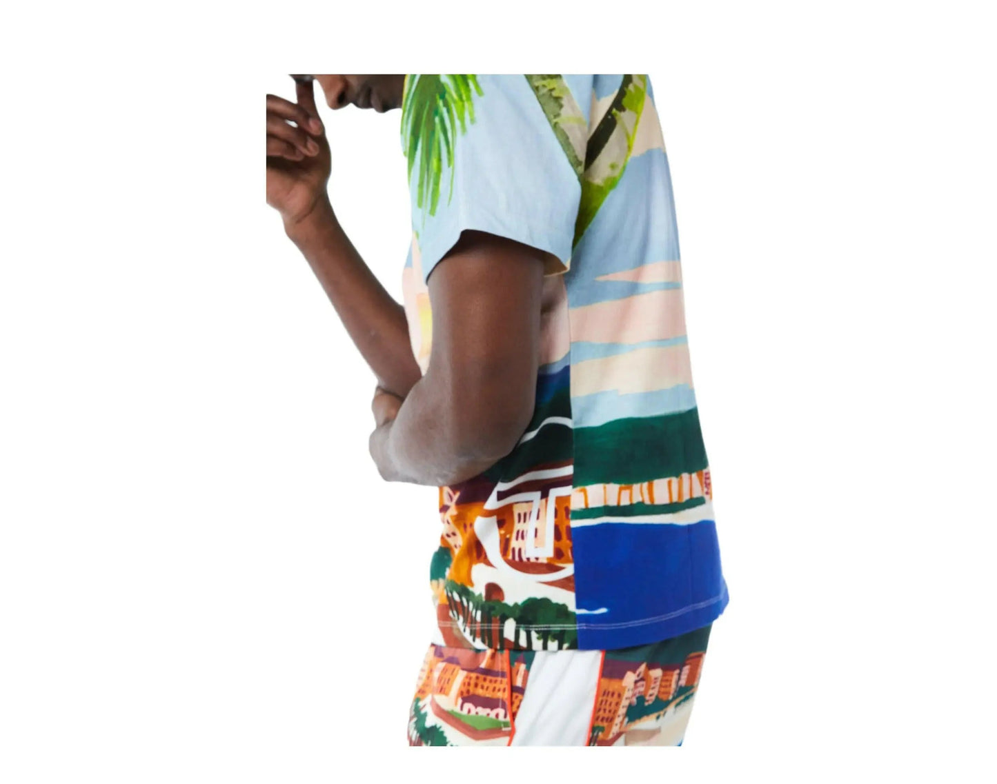 Size M Sergio Tacchini Ciudad Men T-Shirt Cherry Tomato Multi