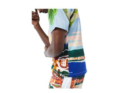 Size M Sergio Tacchini Ciudad Men T-Shirt Cherry Tomato Multi