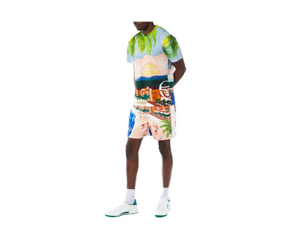 Size M Sergio Tacchini Ciudad Men T-Shirt Cherry Tomato Multi