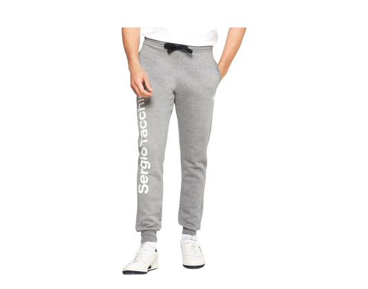 Sergio Tacchini Nizard Men Sweatpants Dark Grey Melange/Black