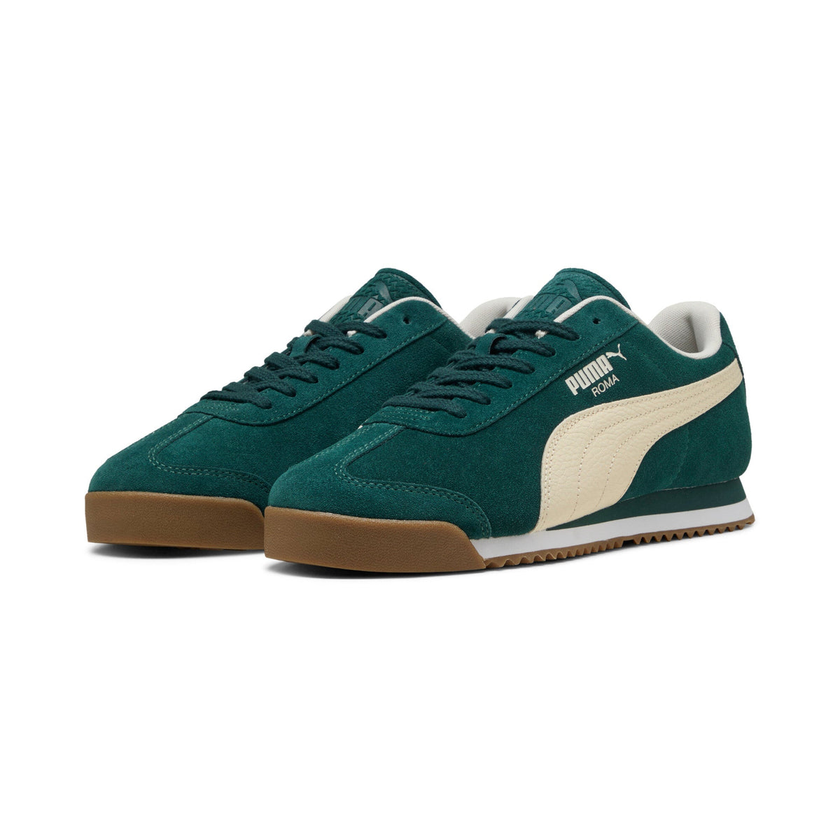 Size 11.5M Puma Roma Suede ‘Green Terrain/Alpine Snow’