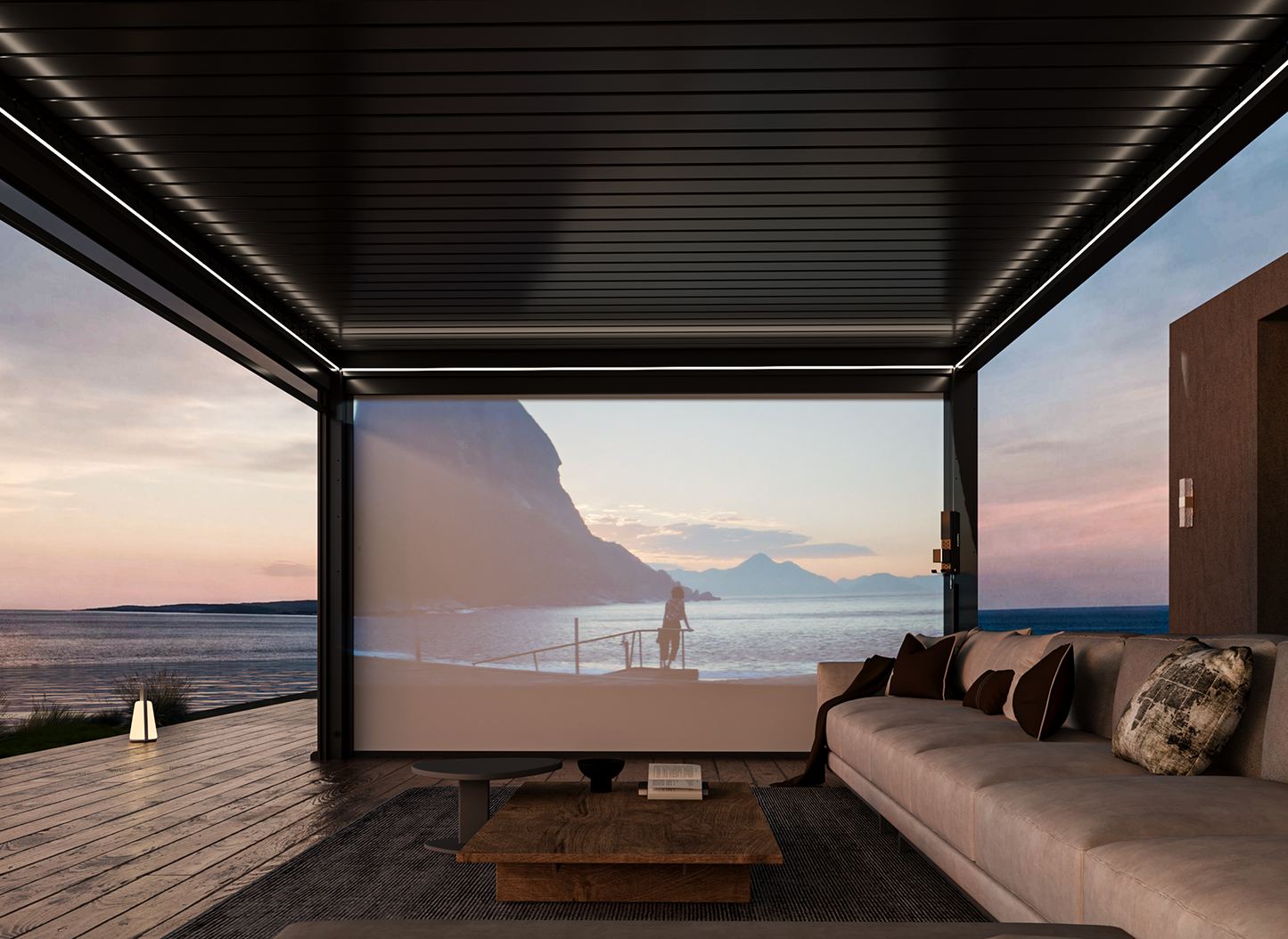 FlexPatio Motorized Projection Screen