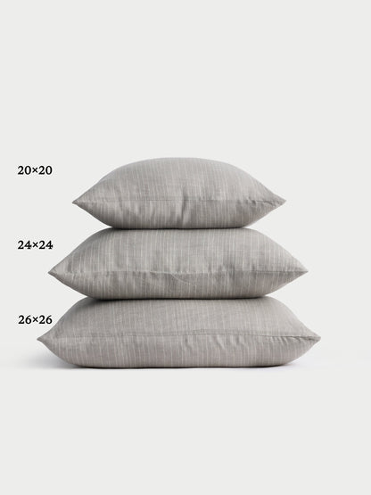 Cozy Earth Striped Linen Throw Pillow