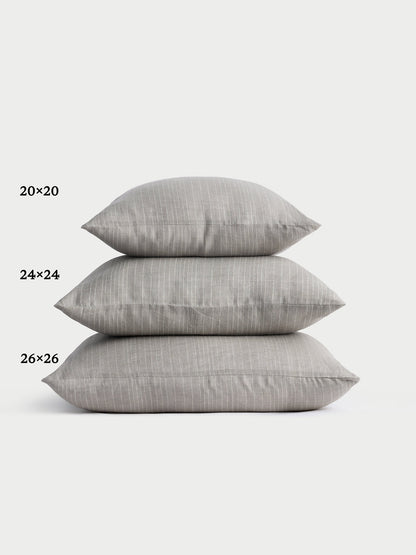 Cozy Earth Striped Linen Throw Pillow