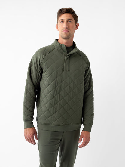 Cozy Earth Brushed Bamboo Quilted Snap Pullover