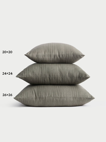 Cozy Earth Striped Linen Throw Pillow