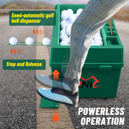 Yunic Golf Ball Dispenser Machine Powerless Automatic Tee Up - Mann