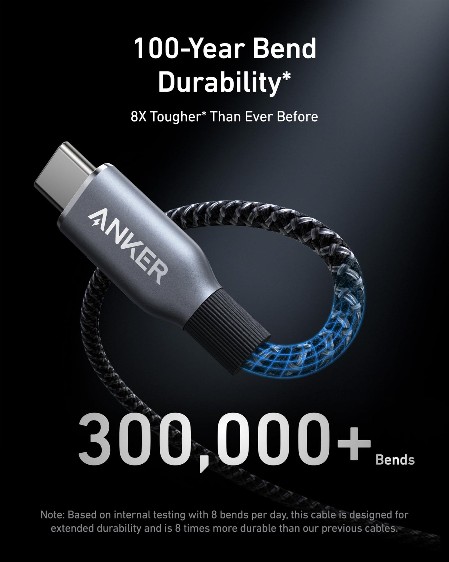 Anker Prime USB-C to USB-C Cable (240W, Upcycled-Braided) - Mann