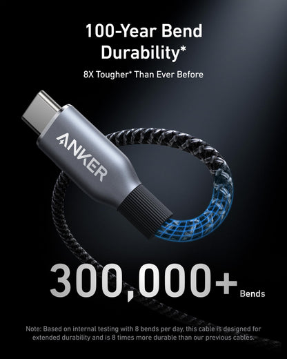 Anker Prime USB-C to USB-C Cable (240W, Upcycled-Braided) - Mann