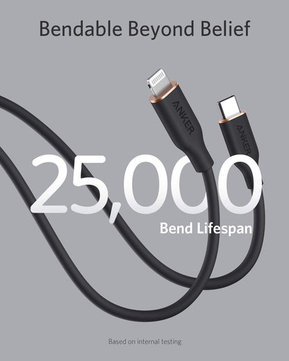 Anker 641 USB-C to Lightning Cable (Flow, Silicone) - Mann
