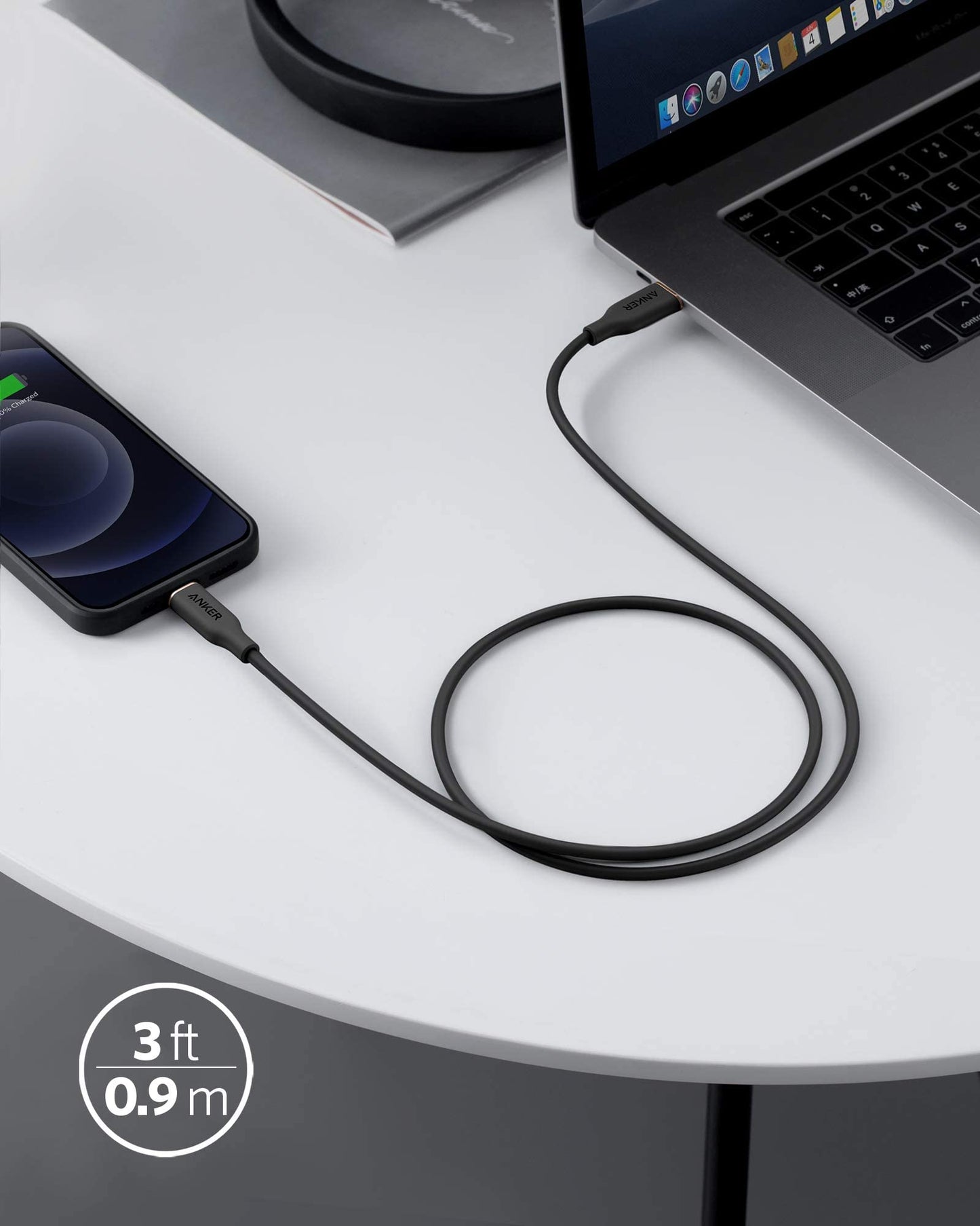 Anker 641 USB-C to Lightning Cable (Flow, Silicone) - Mann