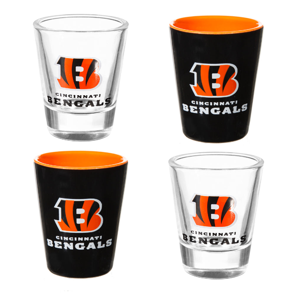 NFL Cincinnati Bengals - Glass and Ceramic Shot Glass Set - Mann