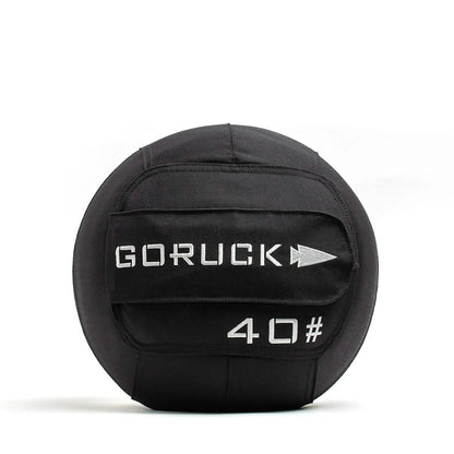 GORUCK 40 pound black sandbag for men's fitness and strength training on white background
