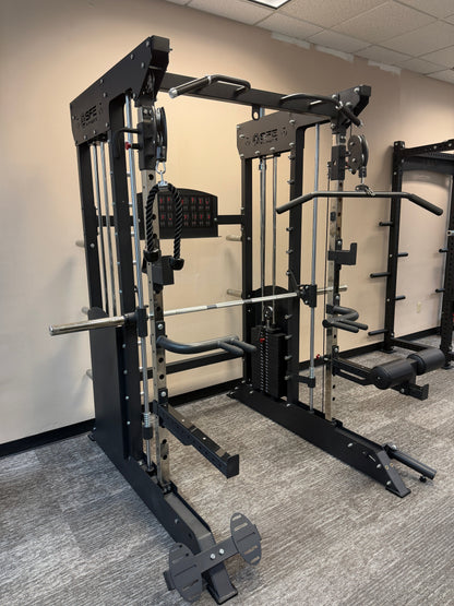 SFE All-in-One Home Gym, Power Rack w/ Smith Machine & Functional Trainer w/ 2x - 220lb Weight Stacks