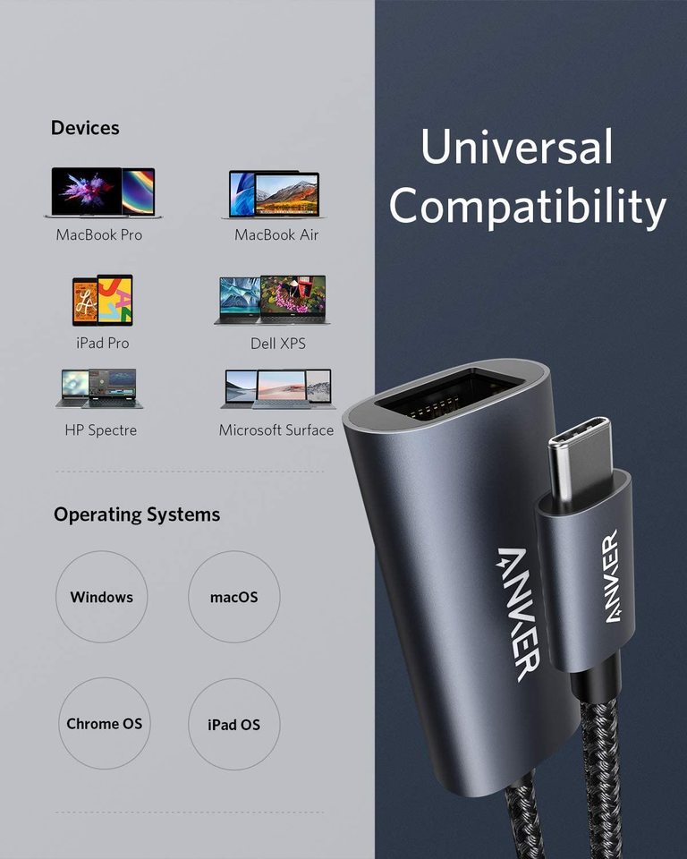 Anker PowerExpand USB-C to Gigabit Ethernet Adapter - Mann