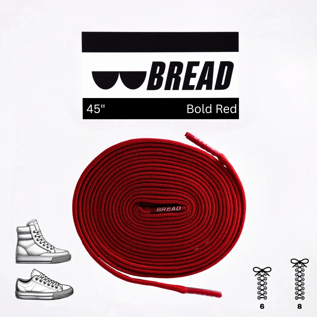BREAD Laces 'Bold Red'