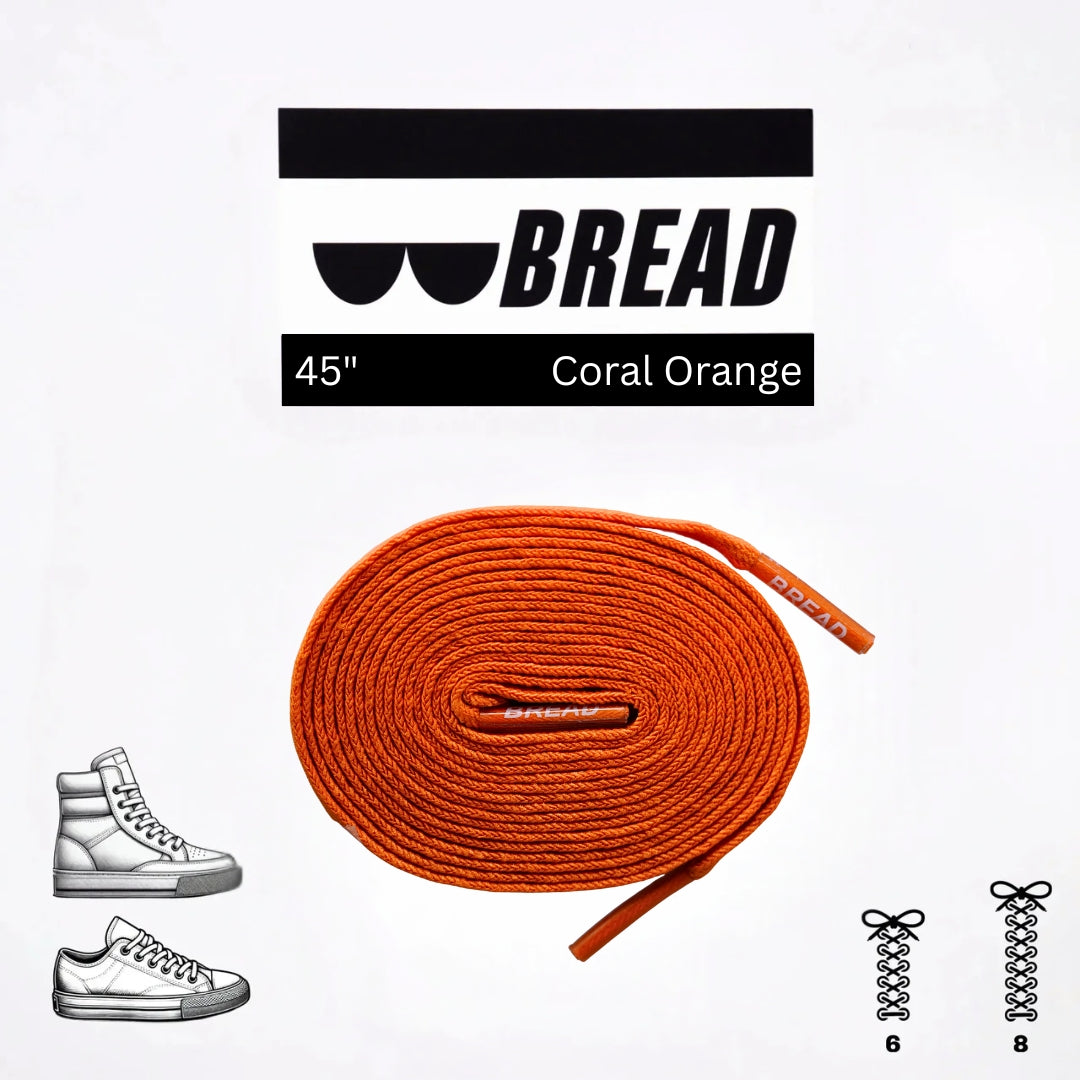 BREAD Laces 'Coral Orange'