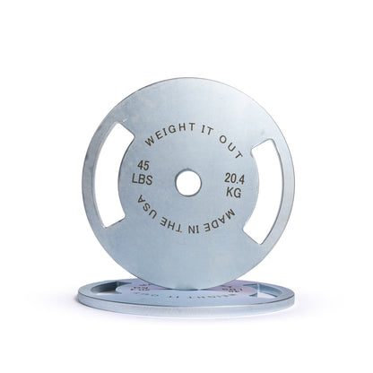Pre-Order: Weight It Out - Custom Engraved Solid Steel Calibrated Weight Plate Pairs