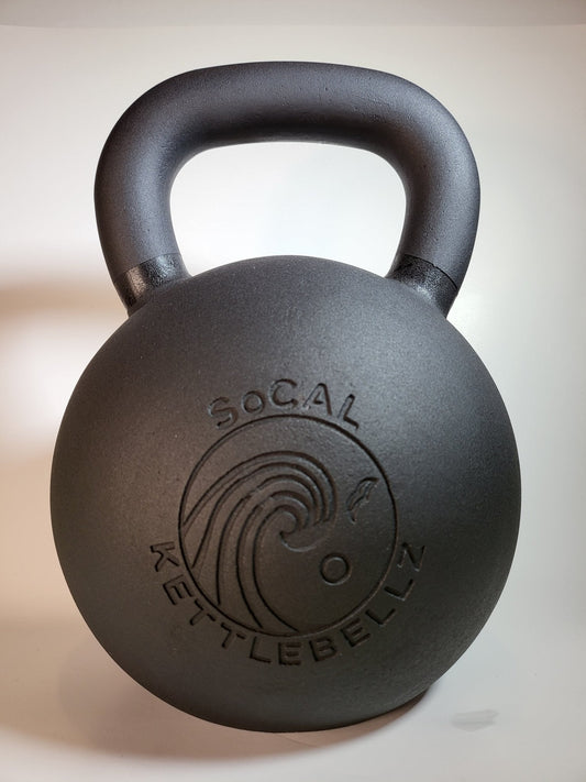 SoCal Kettlebellz 48 kg (106 lb) Powder-Coated Cast-Iron Kettlebell – Black