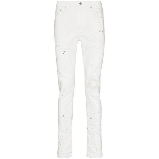 PURPLE Optic White Paint Jeans