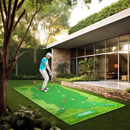 Yunic Golf Putting Green (16ft, Style US Map) - Mann