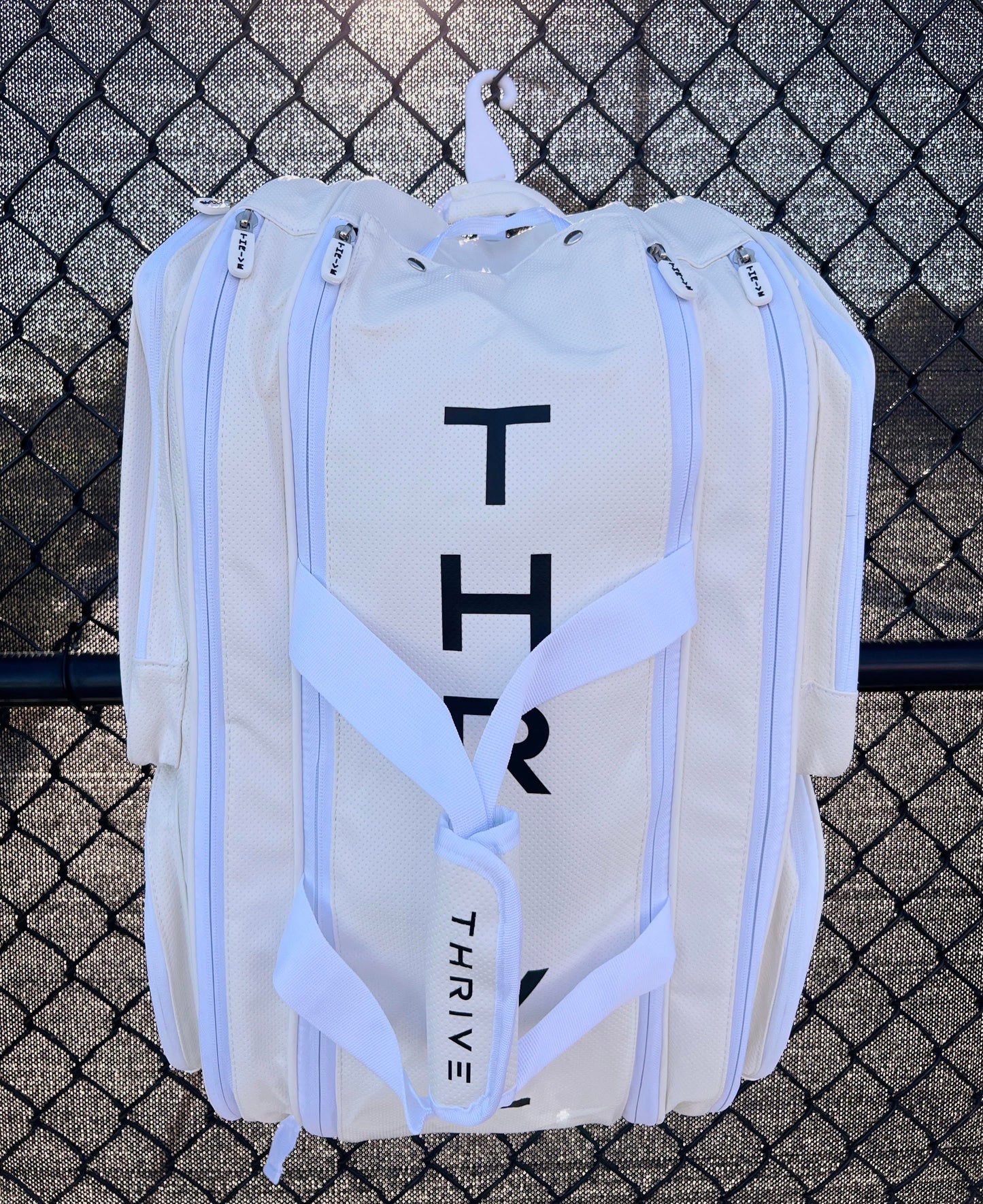 Thrive Pickleball Elite Pro Tour Bag w/ Shoe Bag - WHITE - Mann