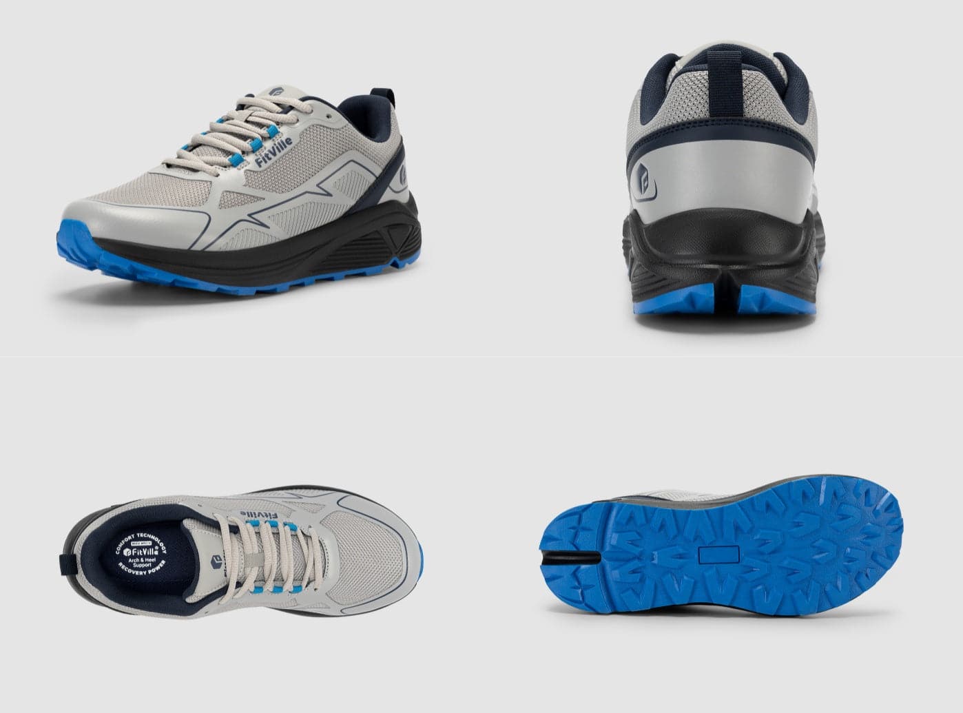 FitVille Men's AllTraction Trail Running Shoes V3 - 13