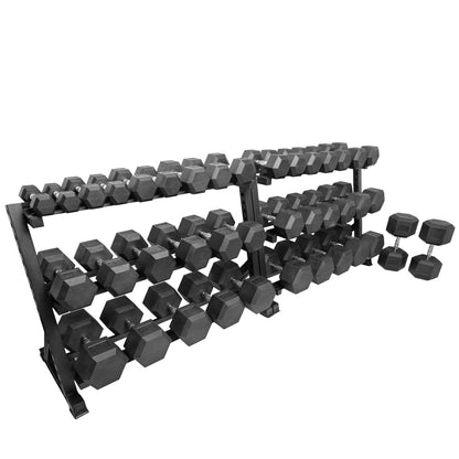 Barbell Standard - Rubber Hex Dumbbell Sets - Mann