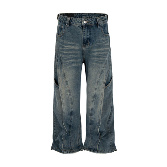 UNDEVELOPED Wideboy Contrast Panel Denim