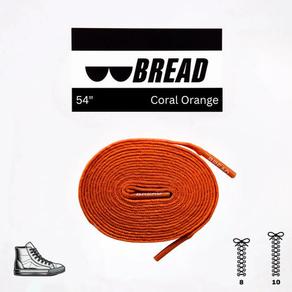 BREAD Laces 'Coral Orange'