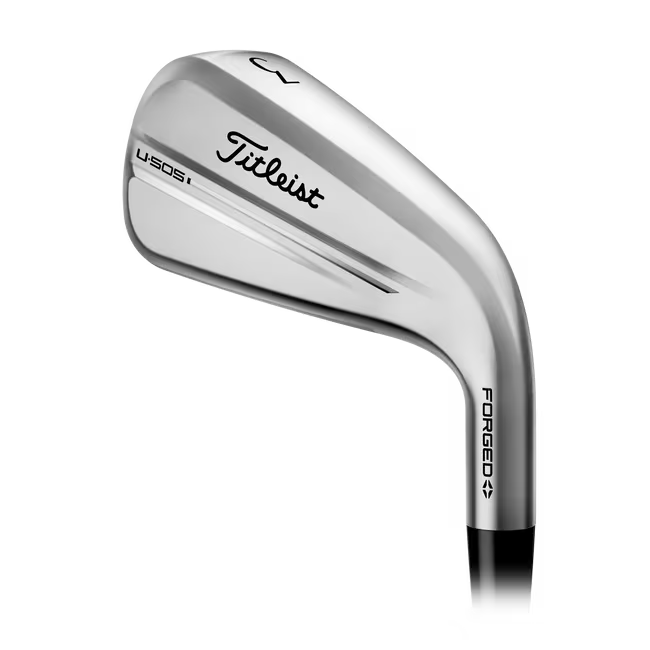 Titleist U505 forged golf iron for men, silver finish, modern design