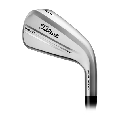 Titleist U505 forged golf iron for men, silver finish, modern design