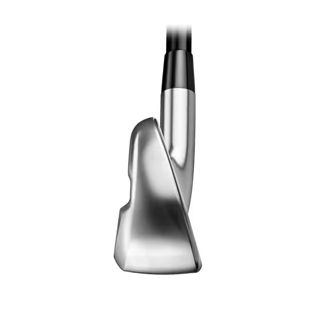 Men’s golf iron club head, silver finish, close-up on white background, MANN lifestyle store