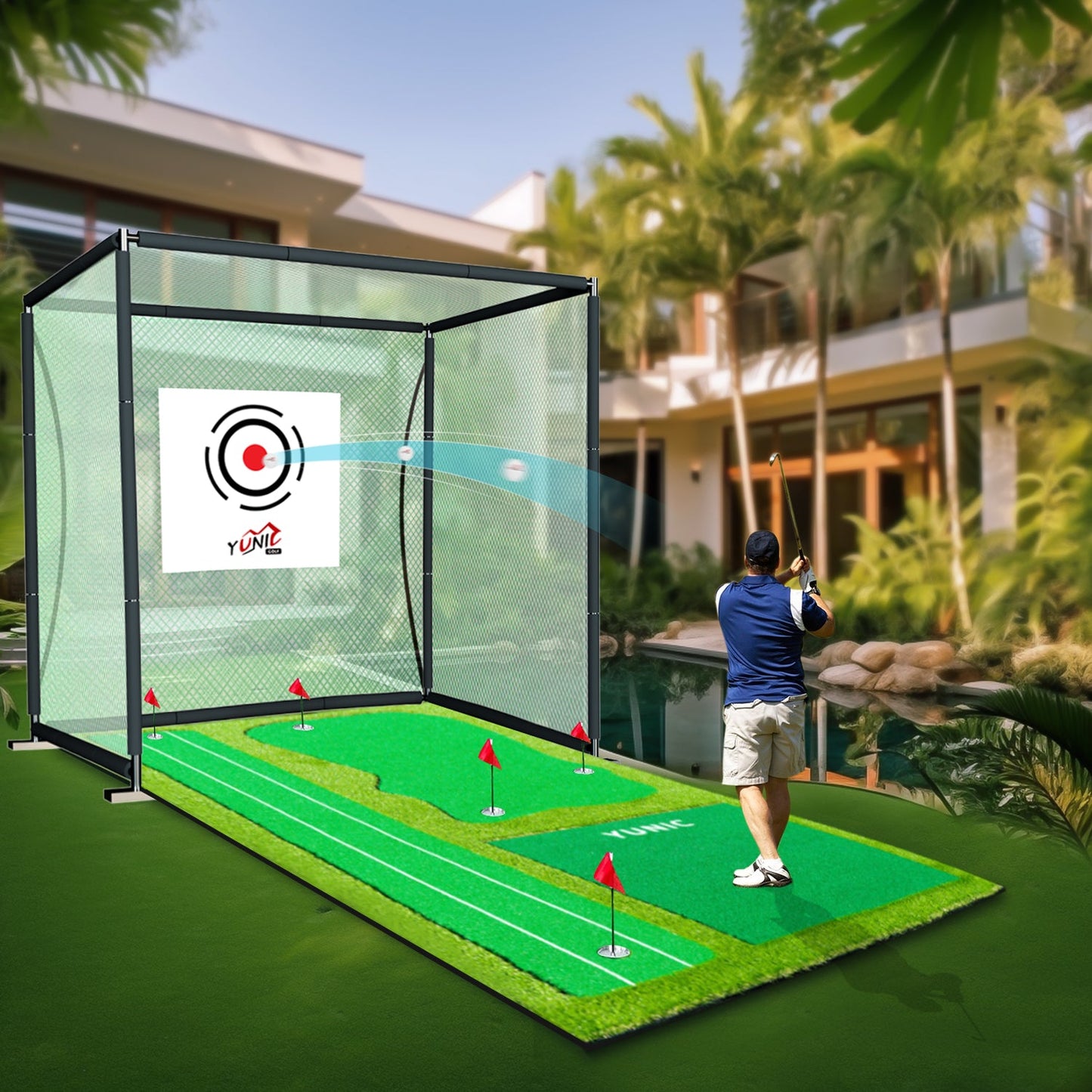 Yunic Golf Putting Green (16ft, Style A) - Mann