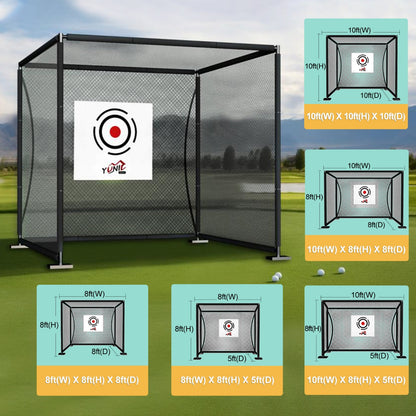 Yunic Golf Driving Practice Cage (Black) - Mann