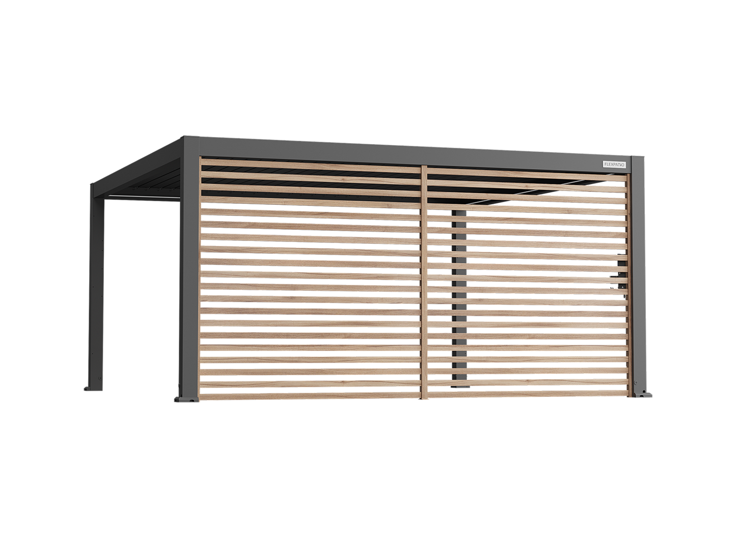 FlexPatio Wood-Grain Slat Walls