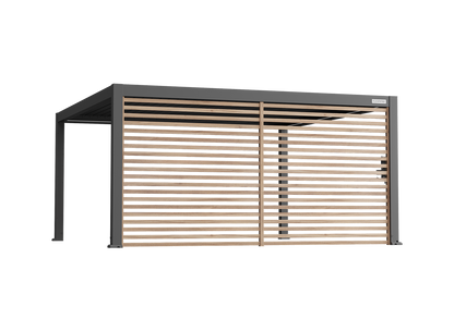 FlexPatio Wood-Grain Slat Walls