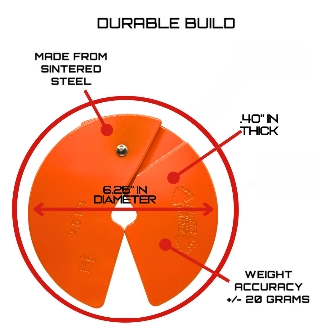 Micro Gainz Orange 2.5LB Dumbbell Fractional Weight Plates