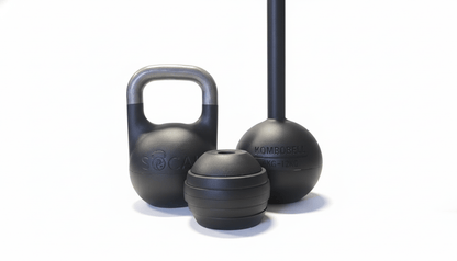 SoCal Kettlebellz 6–12 kg (13–26 lb) Adjustable Mace/Kettlebell System – Powder-Coated Cast-Iron – Black