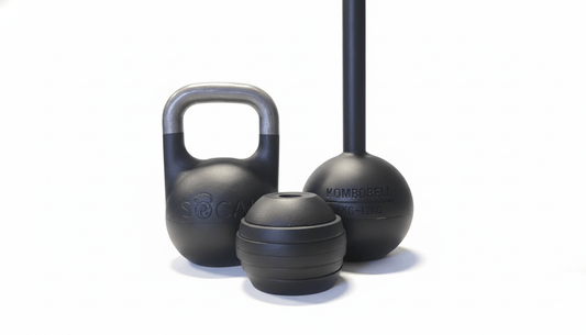 SoCal Kettlebellz 6–12 kg (13–26 lb) Adjustable Mace/Kettlebell System – Powder-Coated Cast-Iron – Black