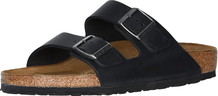 Birkenstock Arizona Oiled Leather Soft Footbed 'Black'