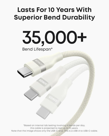 Anker USB-A to USB-C Cable (3 ft/6 ft, Upcycled-Braided) - Mann