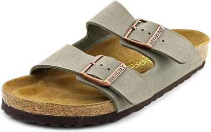 Birkenstock Arizona Birkibuc Soft Footbed 'Stone'