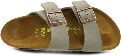 Birkenstock Arizona Birkibuc Soft Footbed 'Stone'