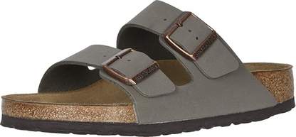 Birkenstock Arizona Birkibuc Soft Footbed 'Stone'