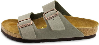 Birkenstock Arizona Birkibuc Soft Footbed 'Stone'
