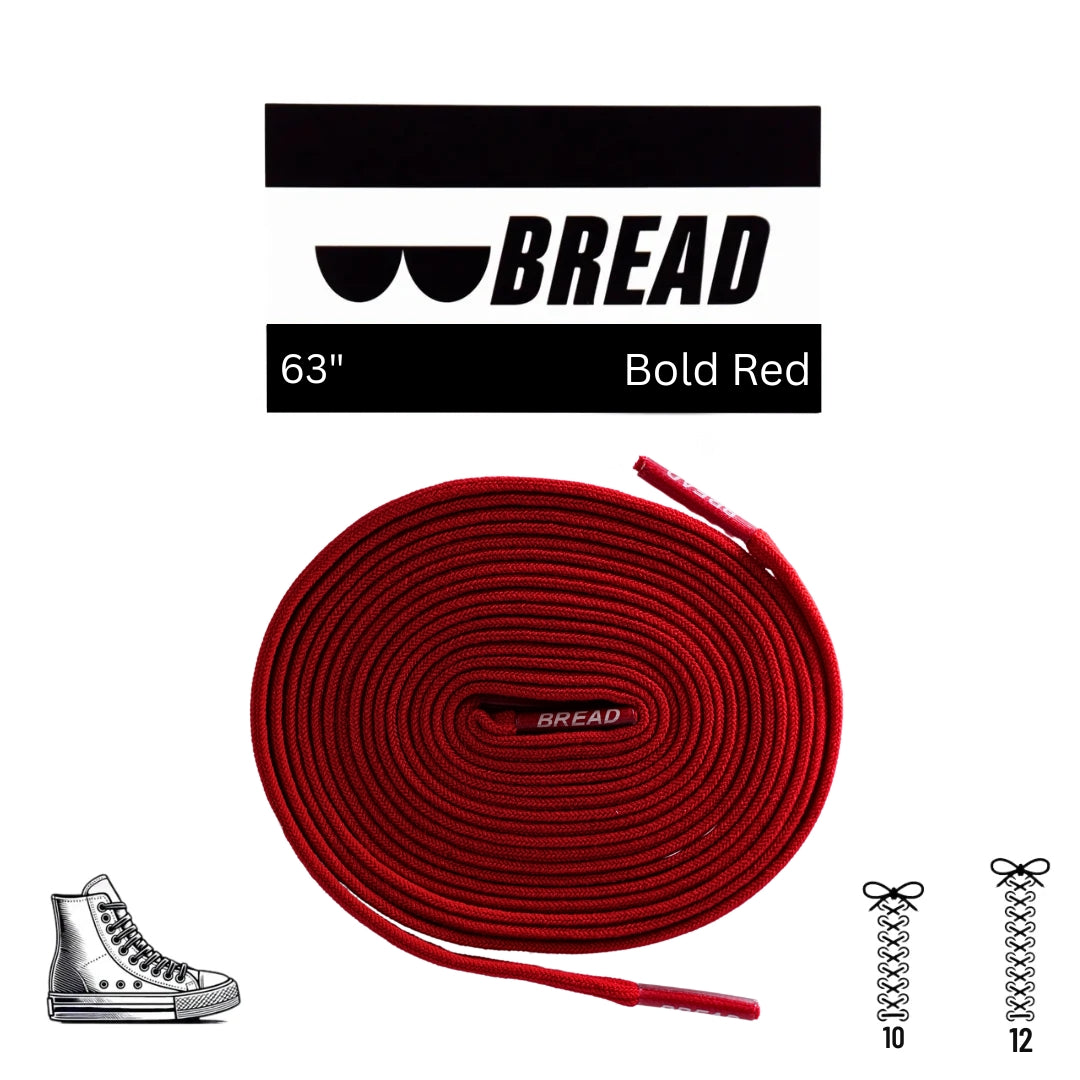 BREAD Laces 'Bold Red'
